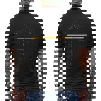 Pittsburgh Skyline 412 Mens Back Print T-shirt - Thegiftio UK