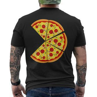 Pizza Pie & Slice Dad And Son Matching Pizza Father's Day Men's T-shirt Back Print - Monsterry