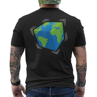 Planet Earth World As Cube Solar System Astronomers Men's T-shirt Back Print - Monsterry DE