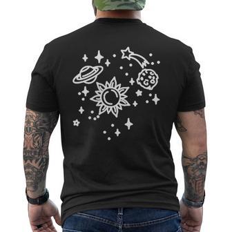 Planets Universe Space Beautiful T-Shirt mit Rückendruck - Seseable