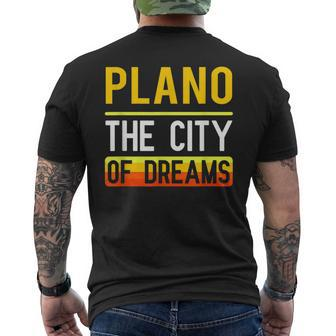 Plano The City Of Dreams Texas Souvenir Men's T-shirt Back Print - Monsterry AU