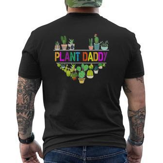 Plant Daddy Succulent Cactus Gardeners Plant Father's Day Mens Back Print T-shirt | Mazezy DE