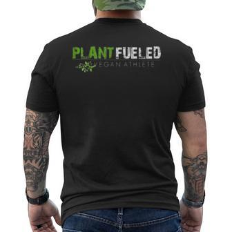 Plant Fueled Vegan Athlete Workout Training Fitness Mens Back Print T-shirt - Thegiftio UK