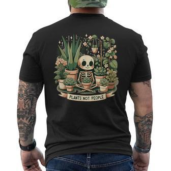 Plant Lover Skeleton Plants Not People Men's T-shirt Back Print | Mazezy UK