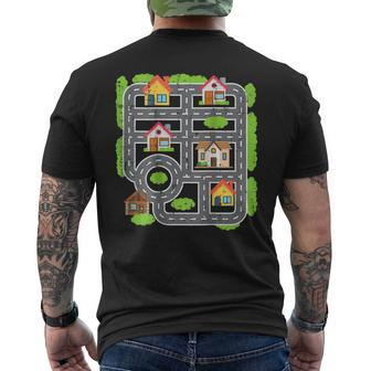 Play Cars On Daddys Back Fathers Day Dad Massage Men's T-shirt Back Print - Thegiftio UK