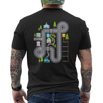 Play Cars On Daddy's Back For Dad & Kids Mens Back Print T-shirt | Mazezy