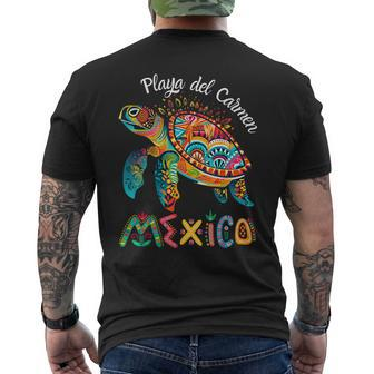 Playa Del Carmen Mexico Playa Souvenir Men's T-shirt Back Print - Monsterry
