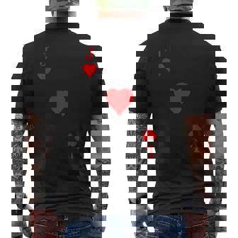 Playing Card Jack Of Hearts Costume Carnival Card Player Men's T-shirt Back Print - Thegiftio UK