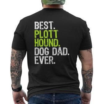 Plott Hound Dog Dad Father's Day Dog Lovers Mens Back Print T-shirt | Mazezy