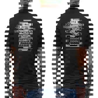 Plotting A Murder Vintage Typewriter Murder Mystery Writer Men's T-shirt Back Print - Thegiftio