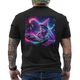 Plur Dj Vibes Trippy Cat Festival Edm Rave Essential Novelty Men's T-shirt Back Print - Monsterry AU