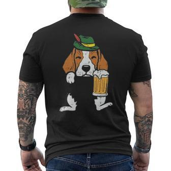 Pocket German Beagle Feet Oktoberfest Bavarian Dog Men's T-shirt Back Print | Mazezy