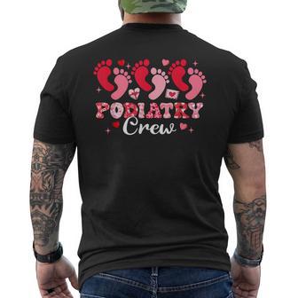 Podiatry Crew Footprint Leopard Podiatrist Valentine's Day Men's T-shirt Back Print - Monsterry UK