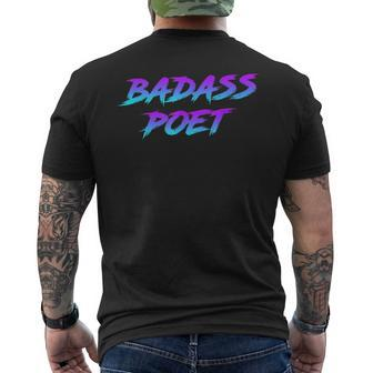 Poetry Bad-Ass Poet And Poetess Poems Book Poets Men's T-shirt Back Print - Monsterry