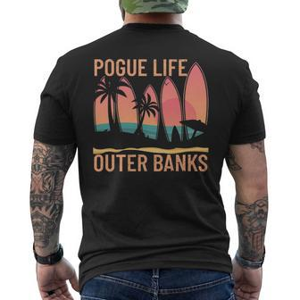 Pogue Life Outer Banks Beach Sunset Surfing Pogue Life Men's T-shirt Back Print | Mazezy