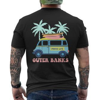 Pogue Life Outer Banks Surfer Van Beach Pastel Men's T-shirt Back Print | Mazezy
