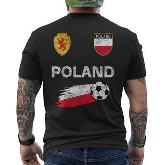 Poland Soccer Fans Jersey Polish Flag Football Lovers Men's T-shirt Back Print - Thegiftio UK