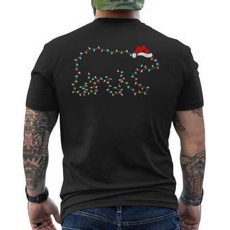Polar Bear Xmas Lighting Santa Hat Polar Bear Christmas Mens Back Print T-shirt | Seseable UK