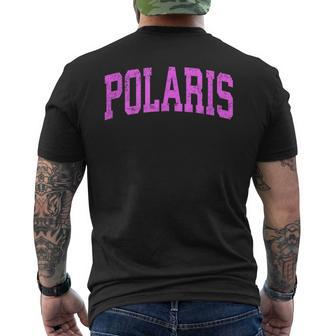 Polaris Montana Mt Vintage Athletic Sports Pink Men's T-shirt Back Print - Monsterry