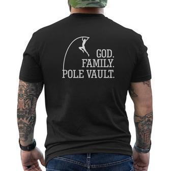 Pole Vault Quote For Coach Athlete Love God And Family Men's T-shirt Back Print - Monsterry DE