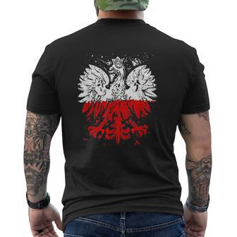 Polish Heritage Polish Eagle Polish Flag Polska Poland Mens Back Print T-shirt - Thegiftio UK