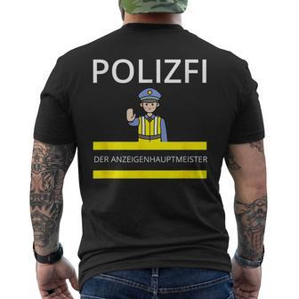 Polizfi Der Anzeigenhauptmeister Distributes Nodules Meme T-Shirt mit Rückendruck - Seseable