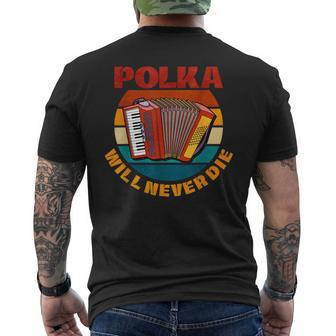 Polka Will Never Die Men's T-shirt Back Print - Monsterry DE