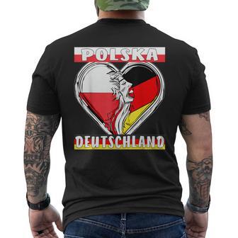 Polska Deutschland Herz Deutsch Polen T-Shirt mit Rückendruck - Geschenkecke