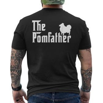 The Pom Father Pomeranian Dog Lover Dad Fathers Day Men's T-shirt Back Print - Monsterry