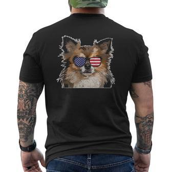 Pomeranian Dad Pomeranian 4Th Of July Mens Back Print T-shirt | Mazezy CA