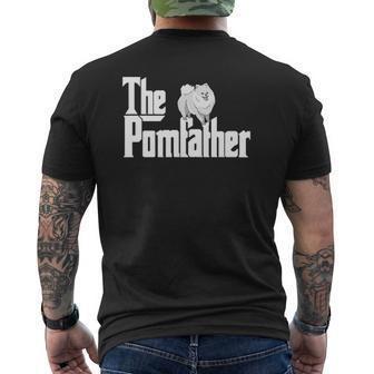 The Pomfather Pom Father Dog Dad Pomeranian Lover Mens Back Print T-shirt | Mazezy