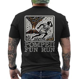 Pompeii Fun Run History Geography Volcanologist Volcanology Men's T-shirt Back Print - Monsterry