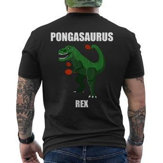 Pongasaurus Rex Ping Pong Master Table Tennis Men's T-shirt Back Print - Monsterry