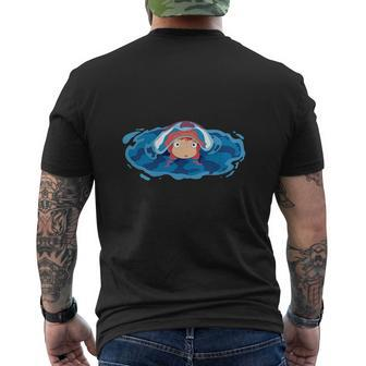 Ponyo Mens Back Print T-shirt - Seseable