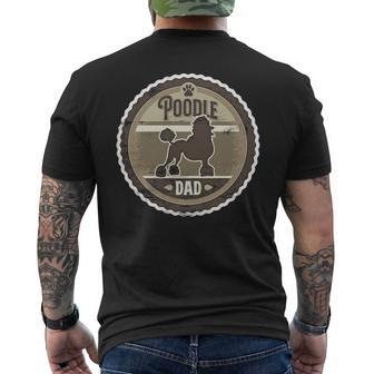 Poodle Dad Standard Poodle Men's T-shirt Back Print | Mazezy