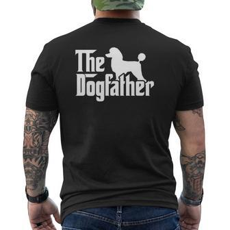 Poodle The Dogfather Cool Dog Daddy Dad Papa Father Mens Back Print T-shirt | Mazezy