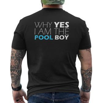 I Am The Pool Boy Mens Back Print T-shirt - Thegiftio UK