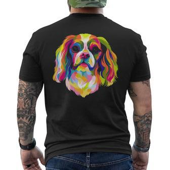 Pop Art Cavalier King Charles Spaniel Cute Dog Lover Gif Men's T-shirt Back Print | Mazezy
