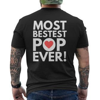 Pop Bestest Pop For The Best Pop Ever Mens Back Print T-shirt | Mazezy