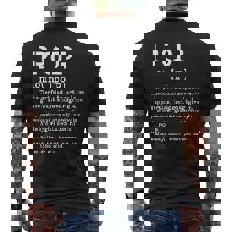Pop Definition Grandfather Father's Day Dad Grandpa Men's T-shirt Back Print - Thegiftio UK