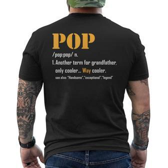 Pop Definition For Grandfather Pop For Grandpa Men's T-shirt Back Print - Monsterry