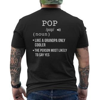 Pop From Grandkids Father's Day Pop Definition Mens Back Print T-shirt | Mazezy UK