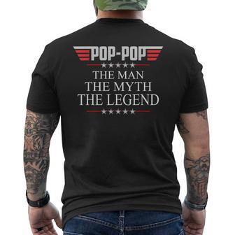 Pop-Pop The Man The Myth The Legend V2 Pop-Pop Men's T-shirt Back Print - Monsterry CA