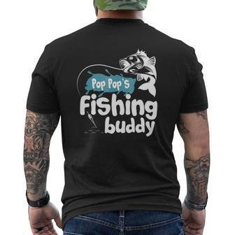 Pop Pop's Fishing Buddy Mens Back Print T-shirt | Mazezy