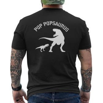 Pop Popsaurus Pop Pop Saurusrex Father's Day Mens Back Print T-shirt | Mazezy UK