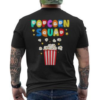 Popcorn Squad Movie Theater Lover Theatre Nerd Men's T-shirt Back Print - Seseable