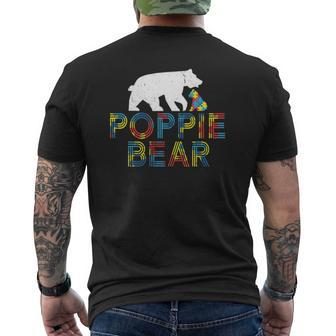 Poppie Bear Autism Awareness Autism Mens Back Print T-shirt | Mazezy
