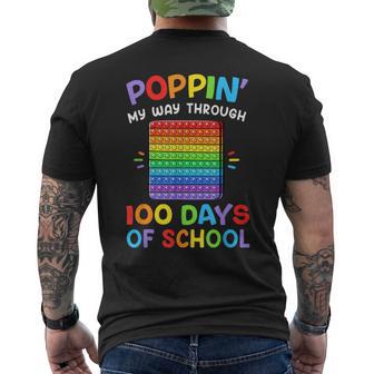 Poppin My Way Through 100 Days 100Th Day Of School Kid Men's T-shirt Back Print - Monsterry DE