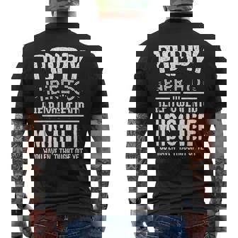 Poppy From Grandchildren Grandfather Poppy Men's T-shirt Back Print - Thegiftio UK