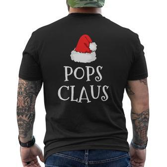Pops Claus Christmas Hat Family Group Matching Pajama Mens Back Print T-shirt | Mazezy